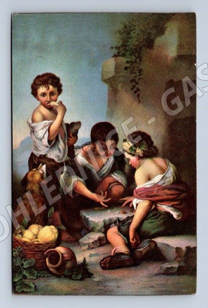 Postcard Murillo dice players (M9764)