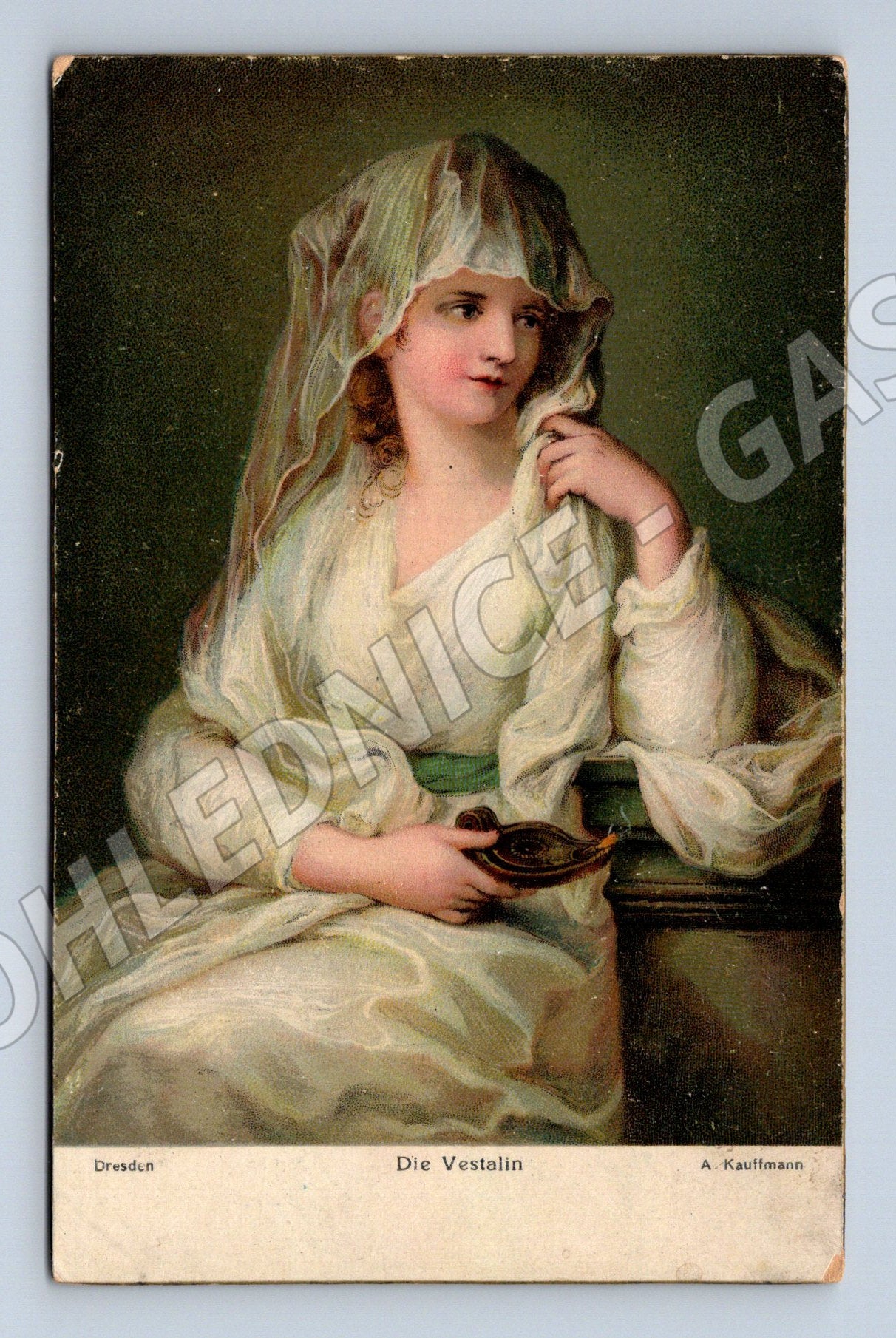 Postcard Angelika Kauffmann The Vestal Virgin (M9775)