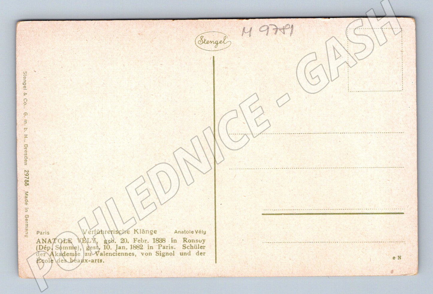 Postcard Anatole Vély Verführerische Klänge (M9781)