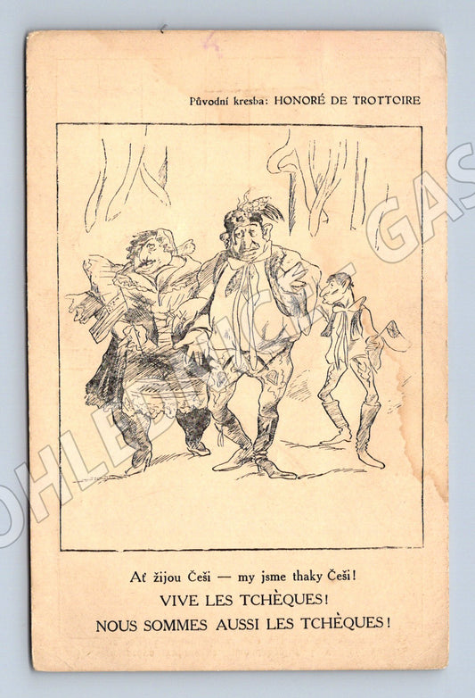 Pohlednice satira Honoré de Trotteire (M9785)