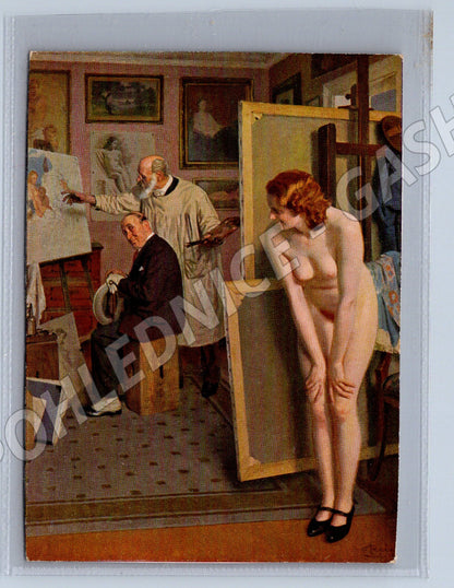 Postcard painting studio Munich (M9793)