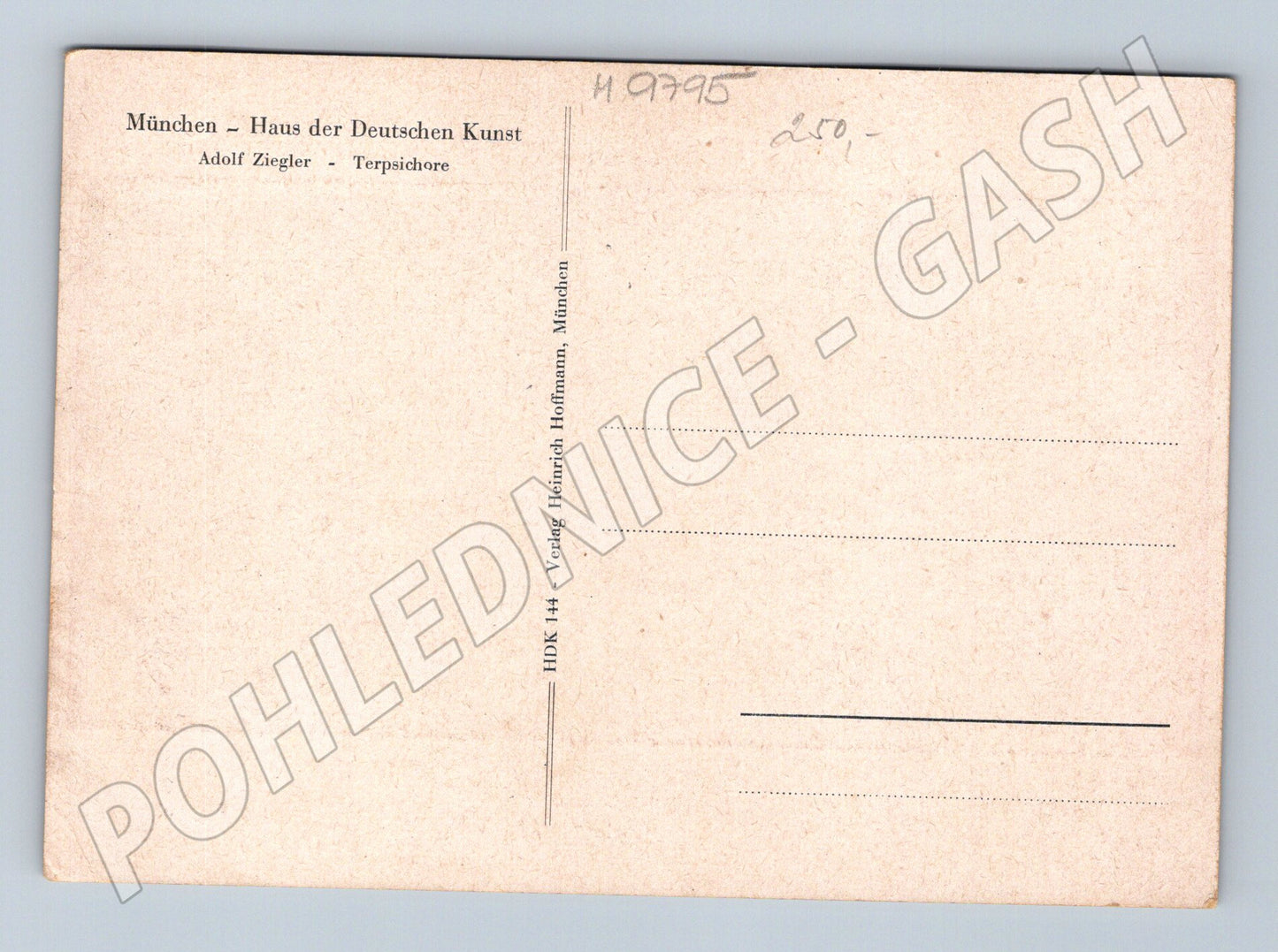 Postcard Terpsichore Adolf Ziegler (M9795)