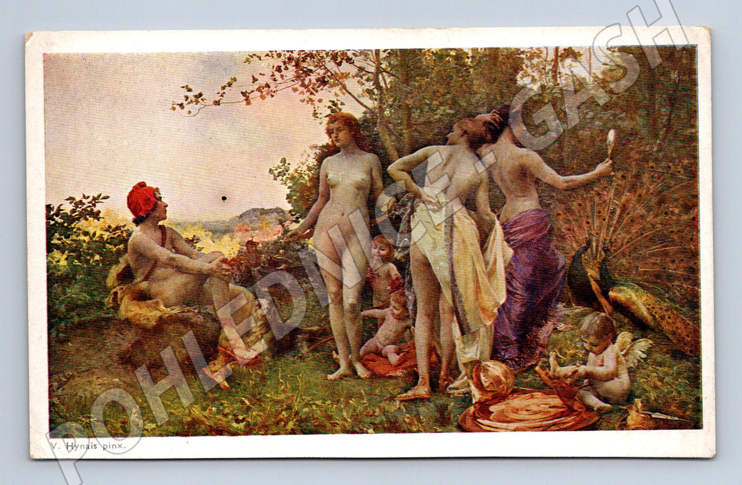 Postcard V. Hynais allegorical scene (M9796)