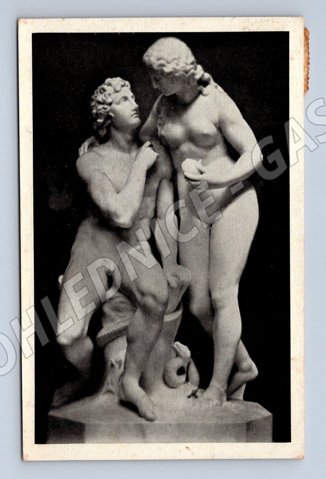 Postcard Hořice sculpture Adam and Eve (M9803)