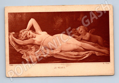 Pohlednice Le Réveil akt A. Vion Salon de Paris (M9816)