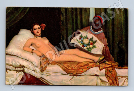 Postcard Manet Olympia famous painting (M9825)