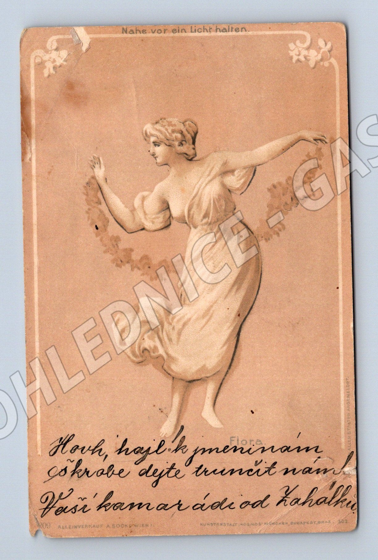 Old postcard RU cartoon motif grommet (M9841)