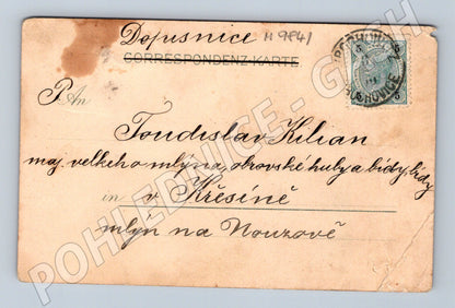 Old postcard RU cartoon motif grommet (M9841)