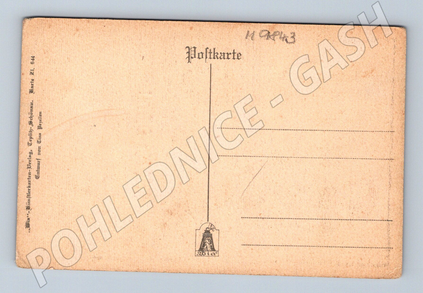 German postcard Happy Easter Pezellen (M9843)