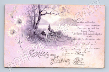 Postcard Hamburg flowers verse Reichspost (M9845)
