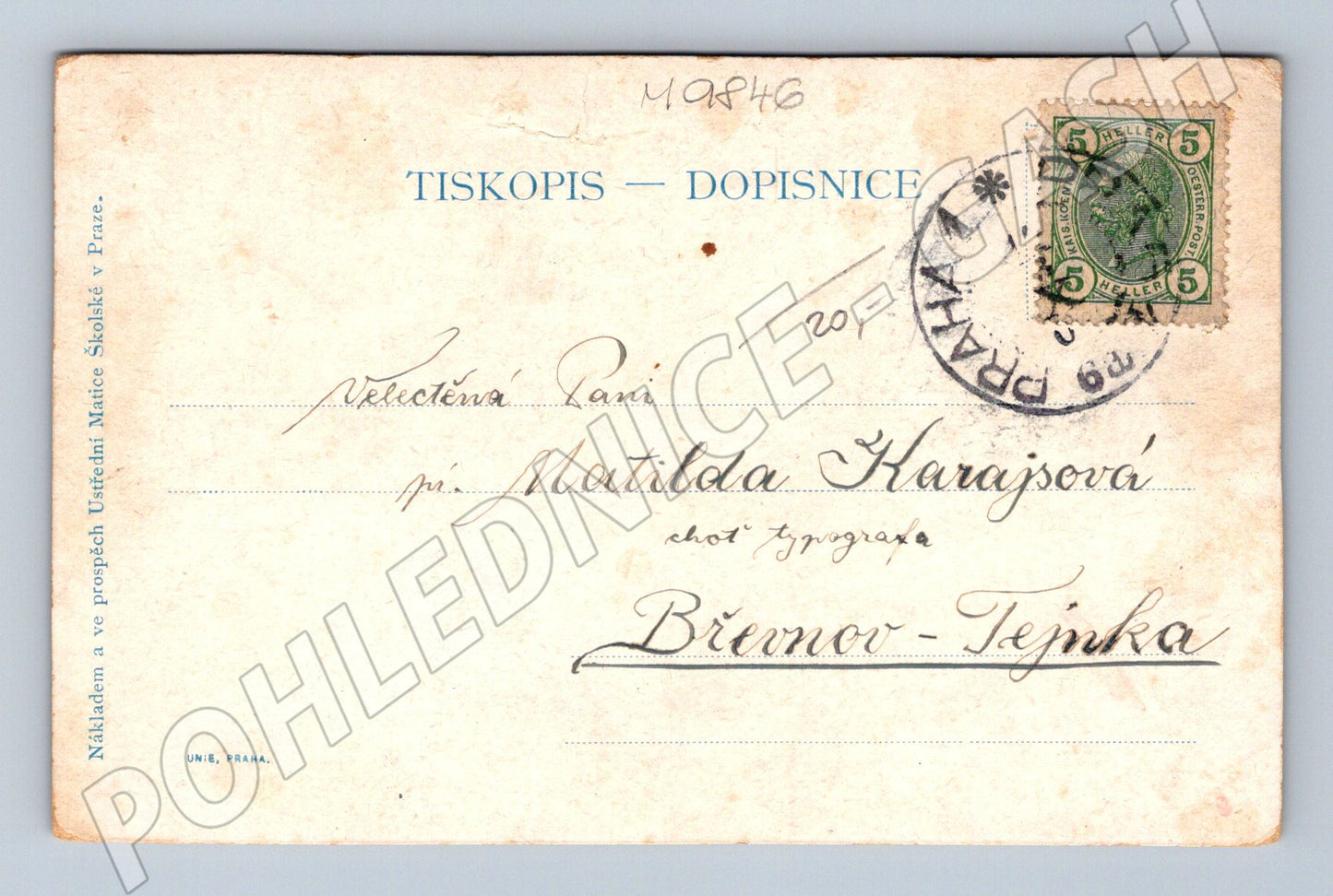 Art Nouveau postcard painting motif Union 1904 (M9846)