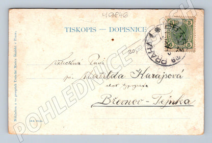 Art Nouveau postcard painting motif Union 1904 (M9846)