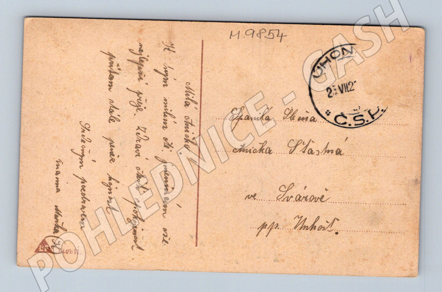 Postcard Long Live Anna 1912 colored (M9854)