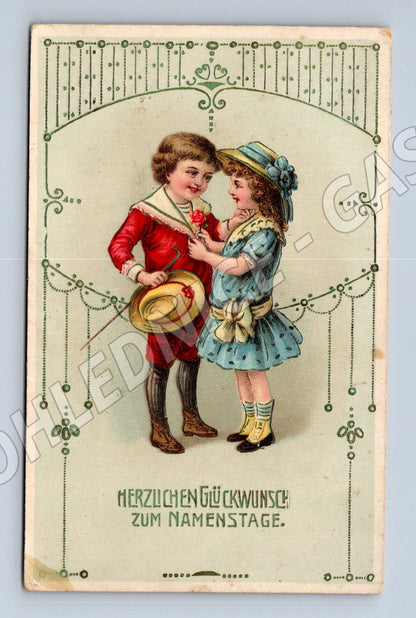 Postcard children's congratulations on the holiday of Bohemia (M9859)