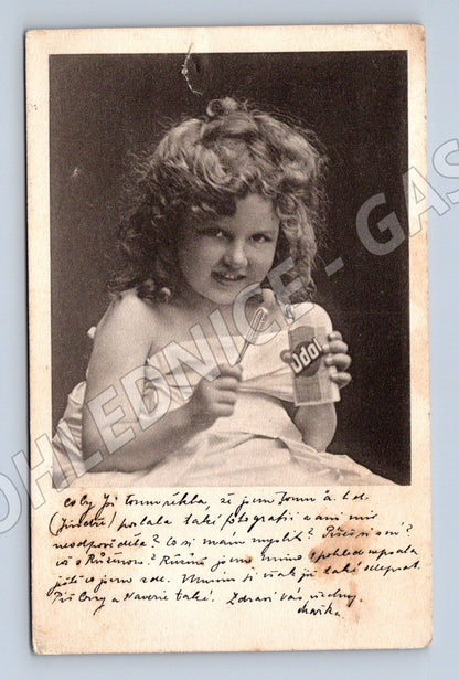 Pohlednice 1911 děvčátko REKLAMA RU ODOL (M9867)
