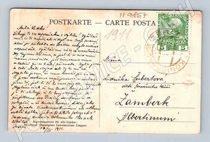 Pohlednice 1911 děvčátko REKLAMA RU ODOL (M9867)