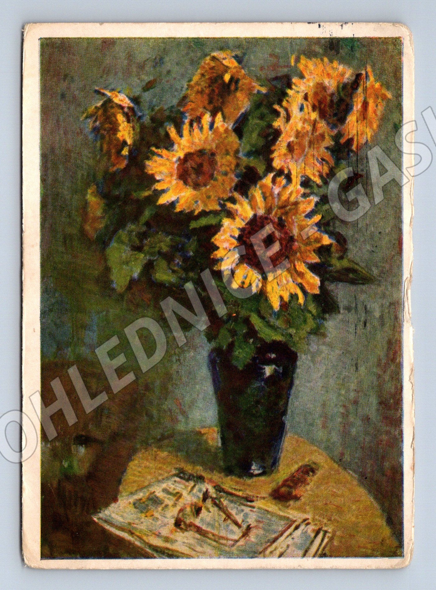 Pohlednice L. Kuba Slunečnice 1947 (M9871)