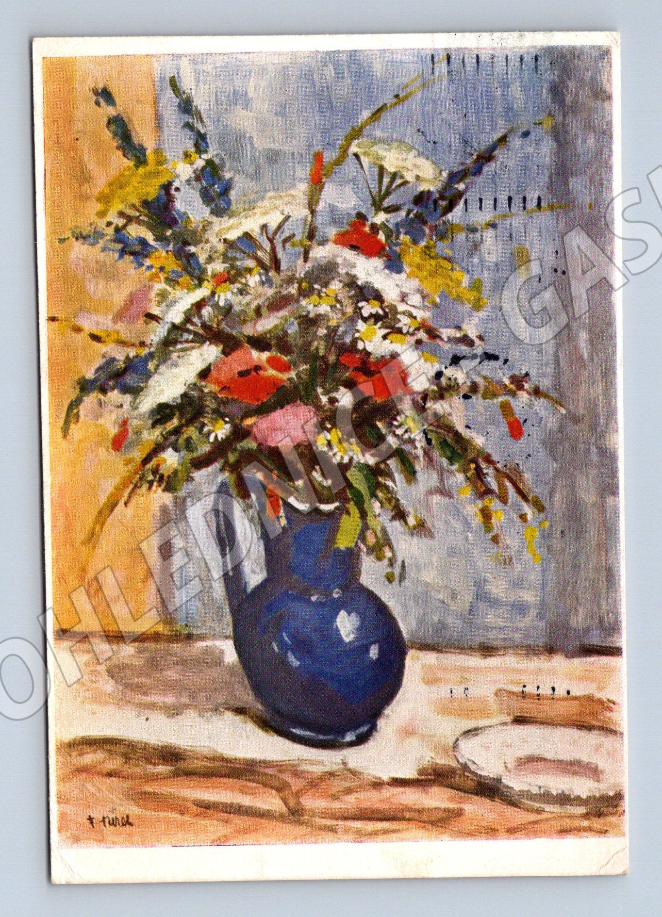 Postcard F. Turek Wildflowers 1951 (M9872)