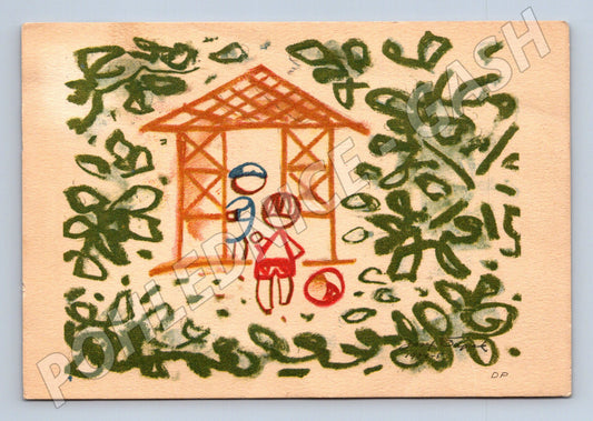 Pohlednice Josef Čapek Děti ručně psaná (M9877)