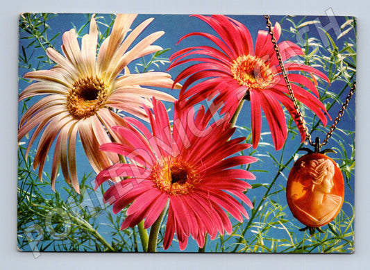 Pohlednice ČSSR květiny a šperk 1973 (M9885)