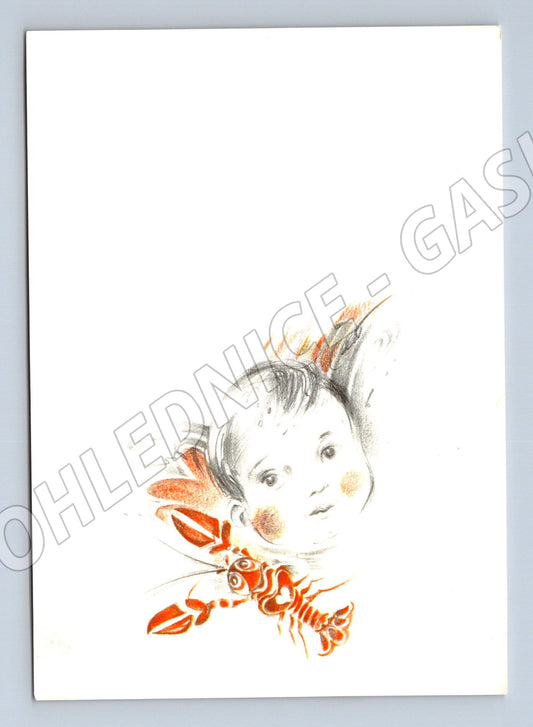 Pohlednice oznámení narození dítěte 1984 (M9906)