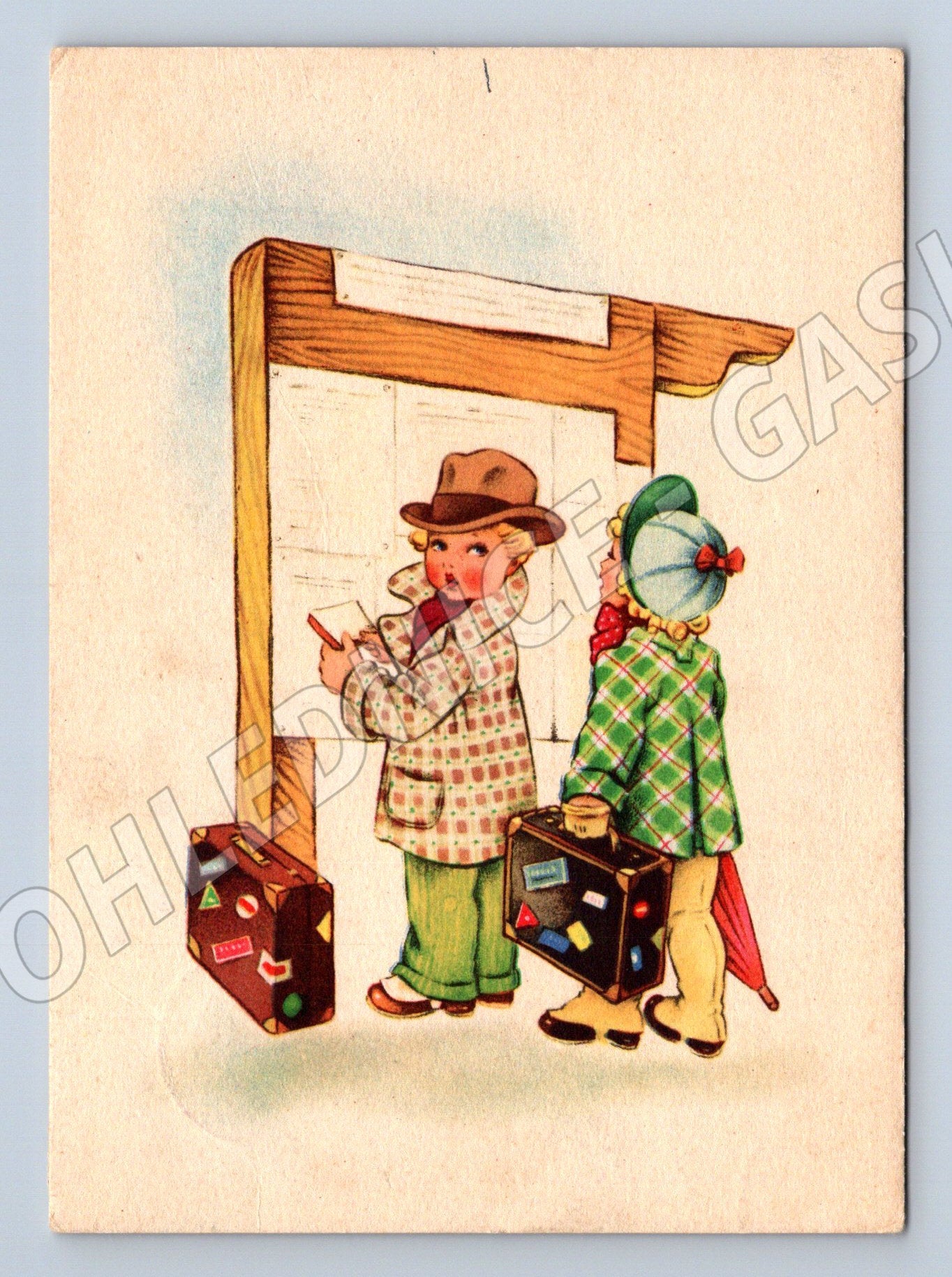 Postcard Czechoslovakia 1946 illustrated children, used (M9950)