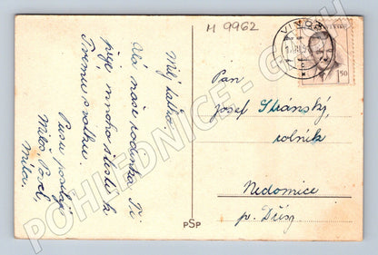 Pohlednice ČSR 1945 Srdečné přání pošta Vinoř (M9962)