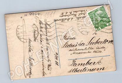 Pohlednice 1911 portrét mladé ženy Červený kříž (M9964)