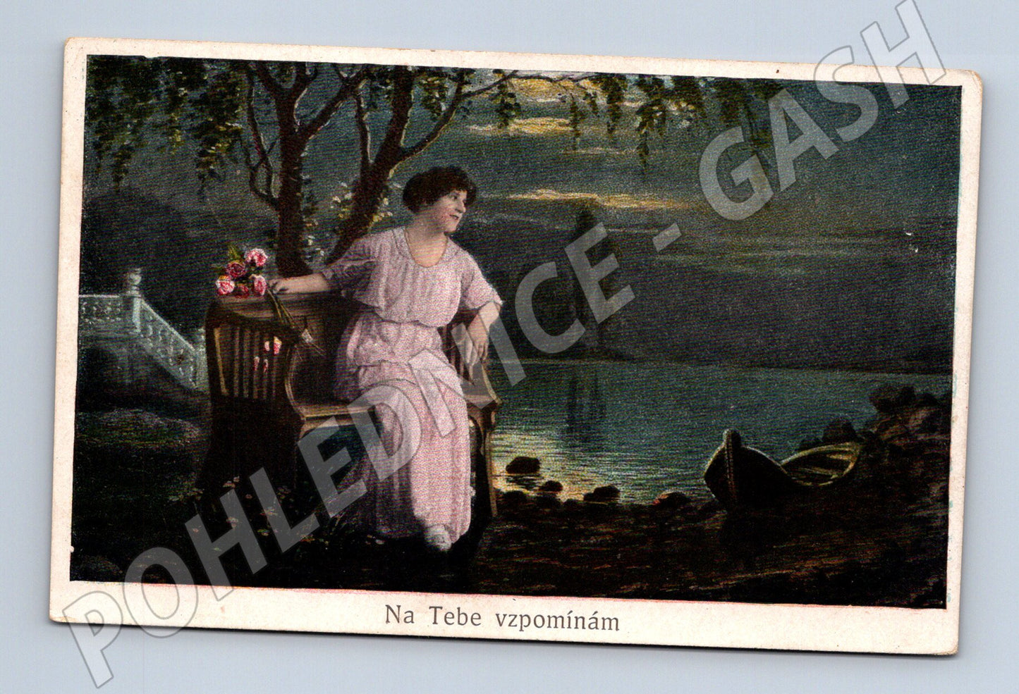 Postcard I Remember You Czech Republic until 1950 (M9966)