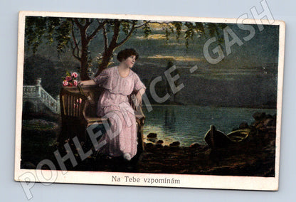 Postcard I Remember You Czech Republic until 1950 (M9966)