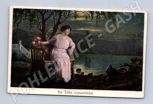 Postcard I Remember You Czech Republic until 1950 (M9966)