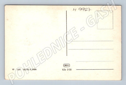Older postcard Heartfelt wishes from chrysanthemums (M9967)