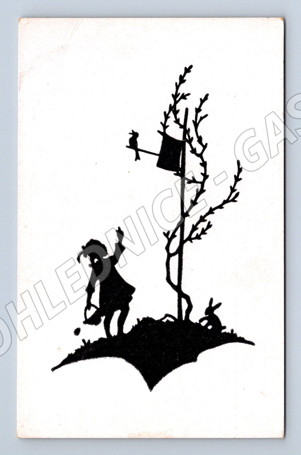 Scherenschnitt postcard Bad Teplitz Schönau (M9969)