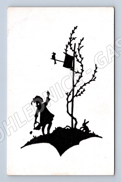 Scherenschnitt postcard Bad Teplitz Schönau (M9969)