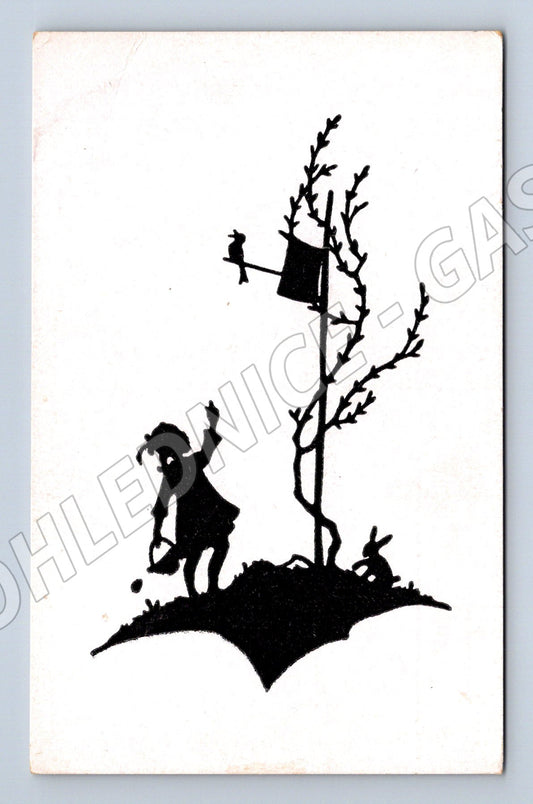 Scherenschnitt postcard Bad Teplitz Schönau (M9969)