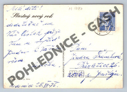 Pohlednice Novoroční Československo přání (M997)
