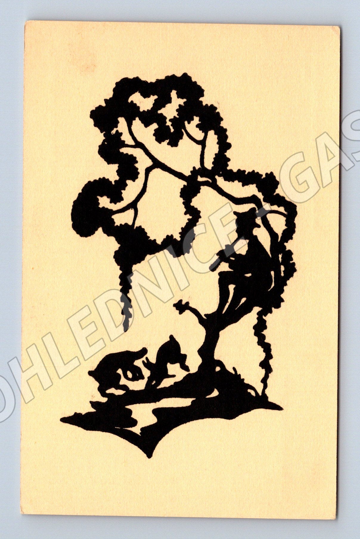 Postcard Scherenschnitt Dörte Guyot Teplitz (M9972)