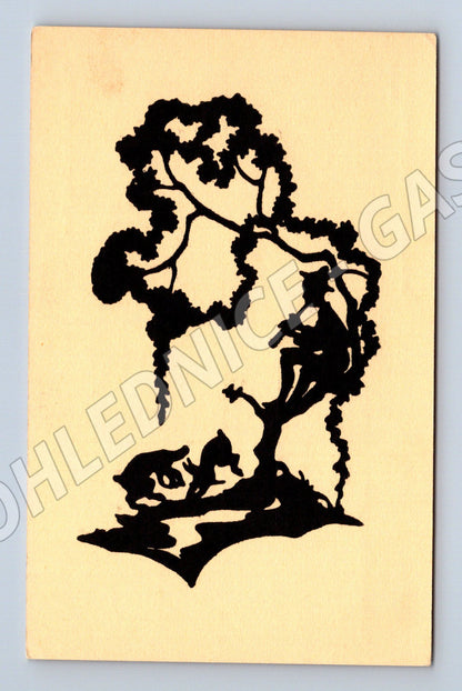 Postcard Scherenschnitt Dörte Guyot Teplitz (M9972)