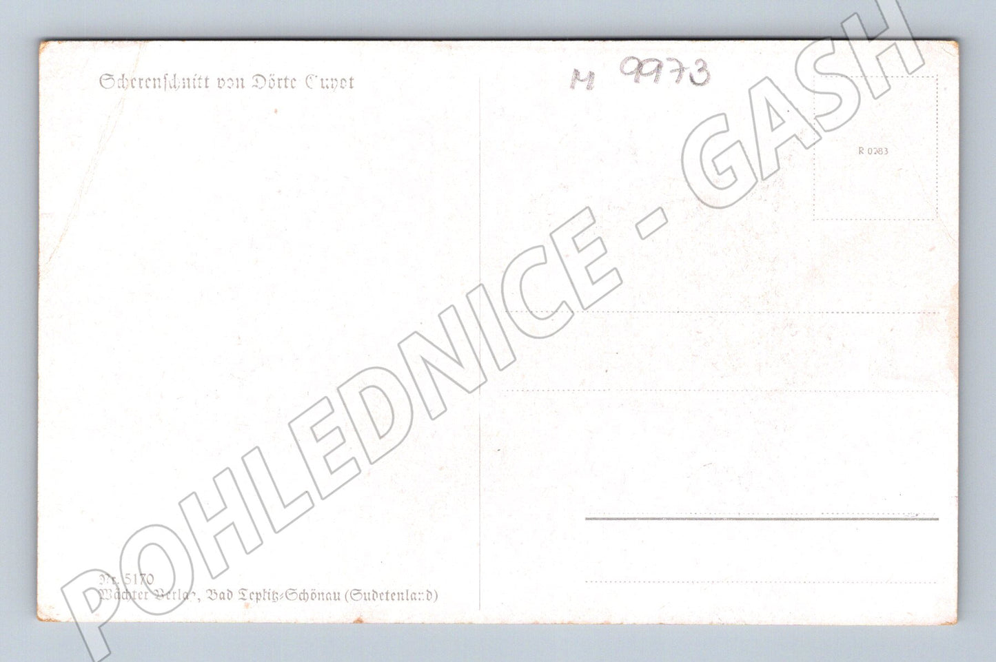 Scherenschnitt postcard silhouette Dörte Clivet (M9973)