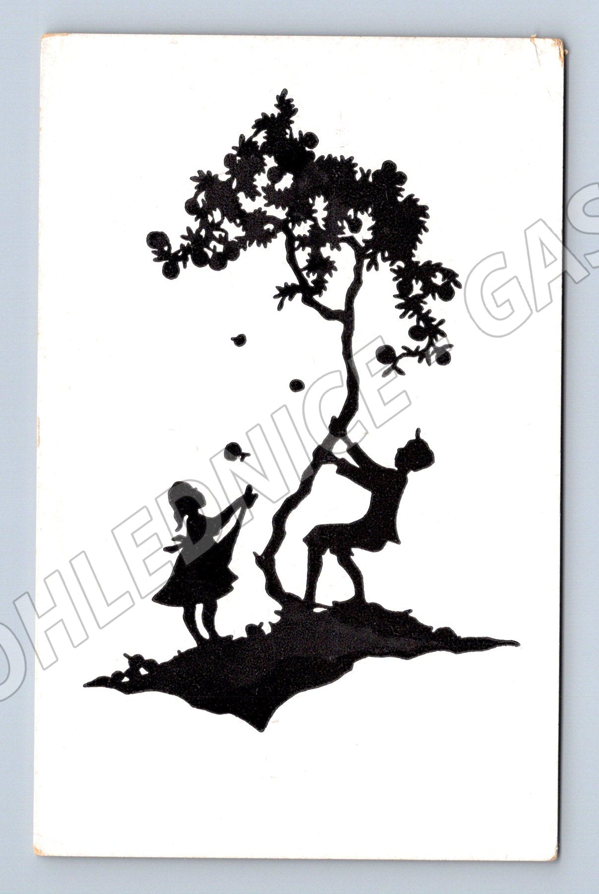 Pohlednice Scherenschnitt Börte Guyot Teplitz (M9974)