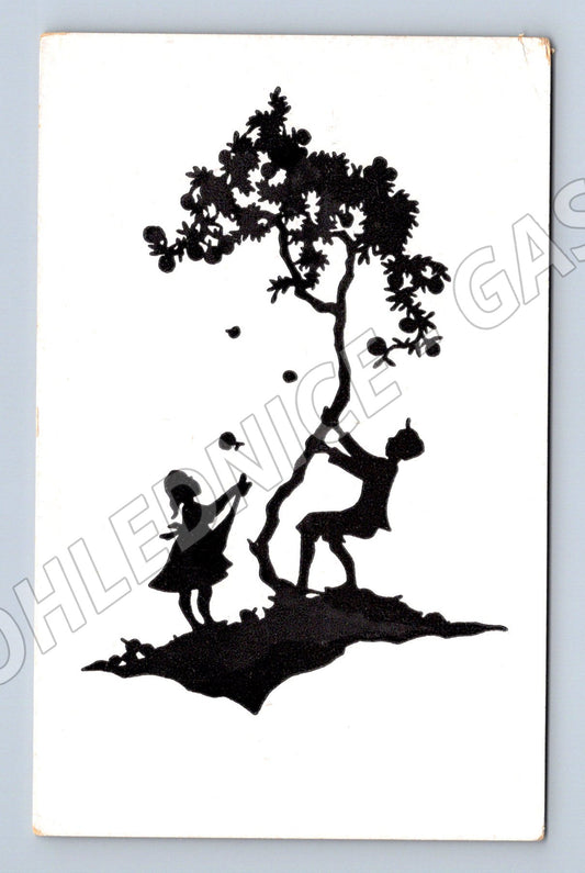 Pohlednice Scherenschnitt Börte Guyot Teplitz (M9974)