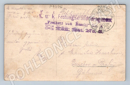 Pohlednice Rakousko Uhersko vojáci pevnostní dělostřelectvo (P1076)