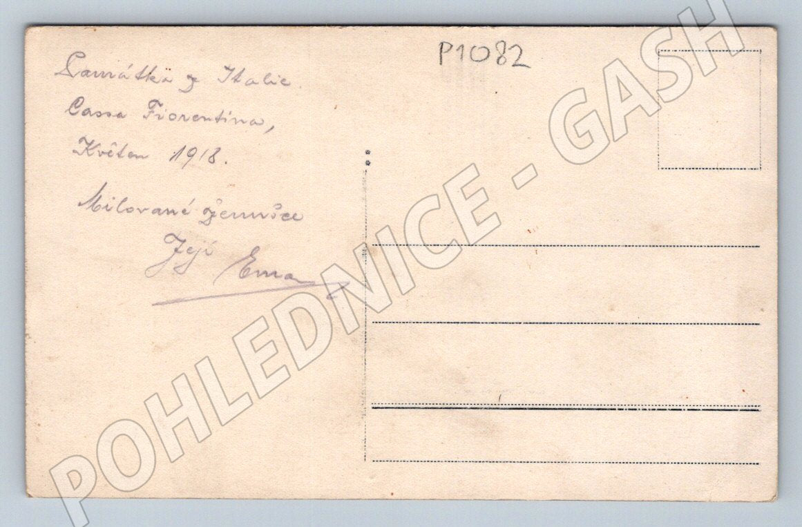 Pohlednice Itálie vojáci 1 světová válka Cassa Fiorentina 1918 (P1082)