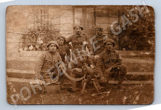 Pohlednice českoslovenští vojáci kulomet 1919 (P1083)