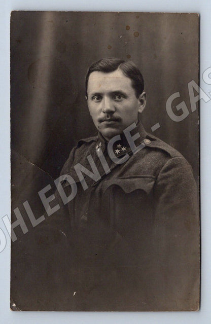 Pohlednice portrét muže v uniformě ČB (P1101)