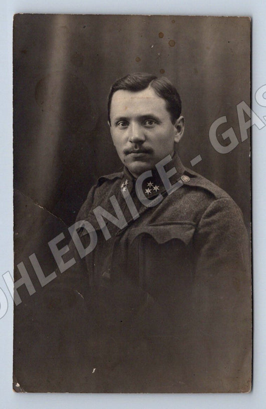 Pohlednice portrét muže v uniformě ČB (P1101)