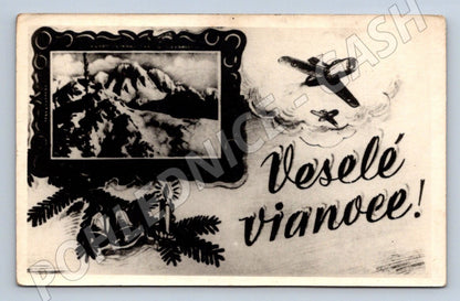 Pohlednice vánoční s letadly Veselé vianoce letectví (P1106)