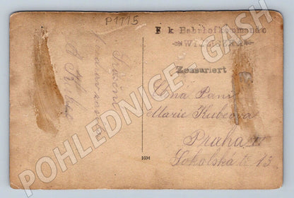 Pohlednice RU voják cenzura adresováno do Prahy (P1115)