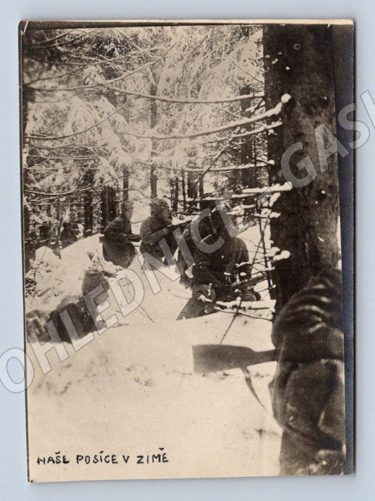 Pohlednice muži v uniformě podpis Gilbert Wilson a Harry Pettit(P1129)