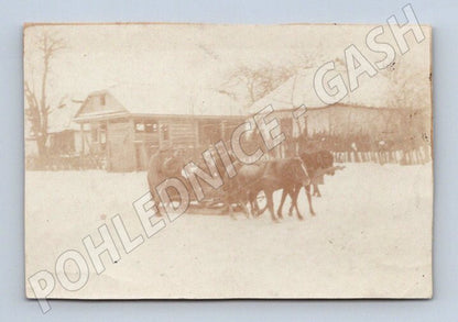 Pohlednice Praha příjezd prezidenta Masaryka 1918 vojáci (P1133)